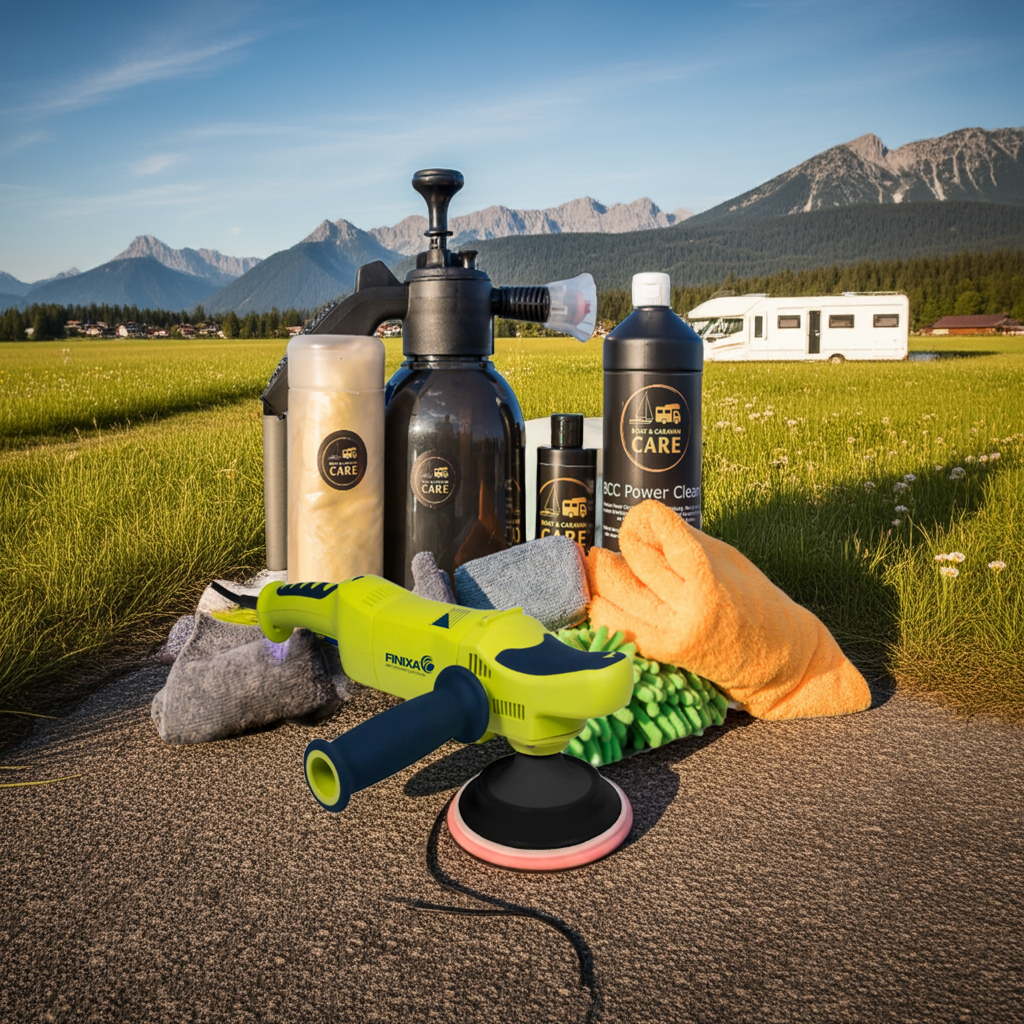 Boat & Caravan Care Starterset mit Poliermaschine