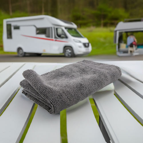graues Mikrofasertuch von Boat & Caravan Care