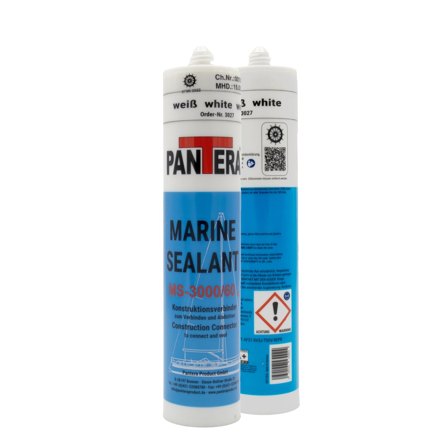 Pantera Gummi Kleber in schwarz und weiß in einer 290ml Kartusche